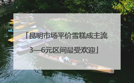 昆明市场平价雪糕成主流 3—6元区间最受欢迎